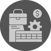 Private Sector Minimal Grey Icon Icon vector