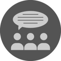 Union Meeting Minimal Grey Icon vector