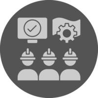 Labour Rights Protest Minimal Grey Icon vector