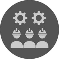 Teamwork Minimal Grey Icon vector
