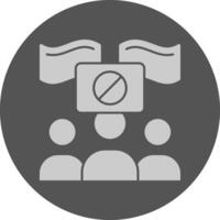 Union Rally Minimal Grey Icon vector