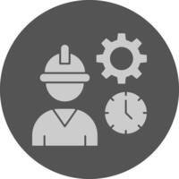 Fair Labor Practices Minimal Grey Icon vector