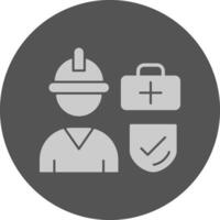 Occupational Health Minimal Grey Icon vector