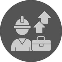Job Promotion Minimal Grey Icon vector