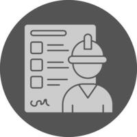 Employee Feedback Minimal Grey Icon vector