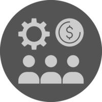 Workplace Diversity Minimal Grey Icon vector