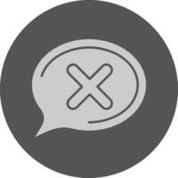 Cross Minimal Grey Icon vector
