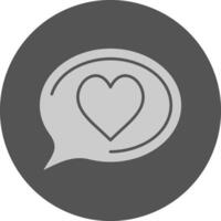 Heart Minimal Grey Icon vector