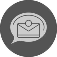 New email Minimal Grey Icon vector