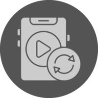 Auto-rotate Minimal Grey Icon vector