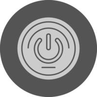 Power Minimal Grey Icon vector
