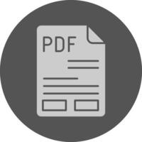 PDF Minimal Grey Icon vector