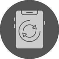 Sync Minimal Grey Icon vector