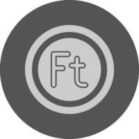 Hungarian Forint Sign Minimal Grey Icon vector