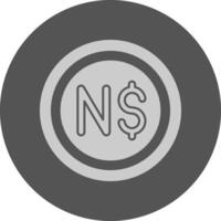 Kiribati Dollar Sign Minimal Grey Icon vector