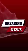 Breaking News - Text on Red Background with Wave. video