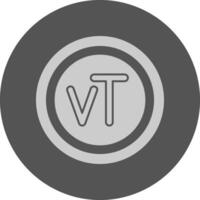 Vanuatu Vatu Sign Minimal Grey Icon vector