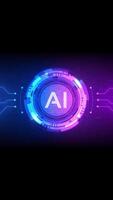 Futuristic AI Interface with Glowing Tech Elements video