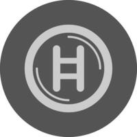 Hedera Minimal Grey Icon vector