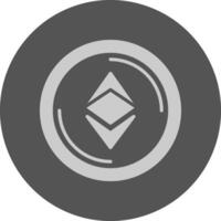 Ethereum Minimal Grey Icon vector