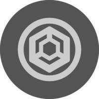 Thetan Arena Coin Minimal Grey Icon vector