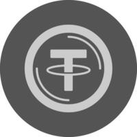 Tether Minimal Grey Icon vector