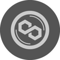 Polygon Minimal Grey Icon vector