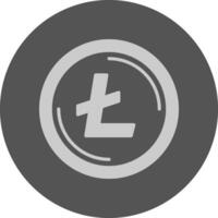 Litecoin Minimal Grey Icon vector