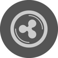 Ripple Minimal Grey Icon vector