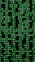 4k Vertical Binary Code on Black Background video