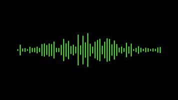 Green, Blue, and White Sound Wave Animation on transparent background with alpha channel. Modern Audio Spectrum Visualizer. Futuristic Digital Pulse Waveform for Music, Podcast, Tech Projects video