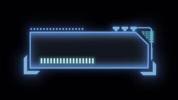 Holographic advanced HUD lower third. Futuristic digital technology animated transparent background concept. video