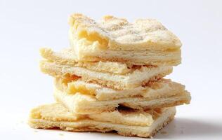 Stack of buttery shortbread. photo