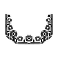 Floral Frame, Vintage Botanical Border, Elegant vector