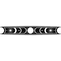 Celestial Crescent Border, Starry Night Motif - Moon vector
