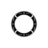 Stylized Tribal Circle, Celestial Motif vector