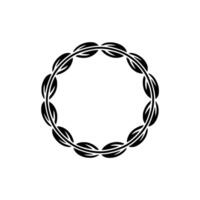 Stylized Wreath of Leaves, Minimalist vector