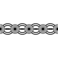 Geometric Floral Border, Minimalist - Circular vector