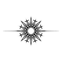 Celestial Compass Geometric Starburst Symbol vector