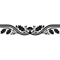Elegant Botanical Border, Vintage Element, Oakleaves vector