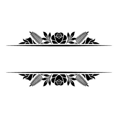 Elegant Floral Divider, Vintage , Decorative Border