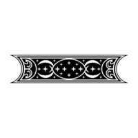 Celestial Band Intricate Starburst Border vector
