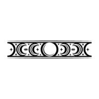 Celestial Crescent Border, Mystical Lunar vector
