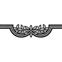 Art Deco Laurel Branch Border, Elegant Element vector