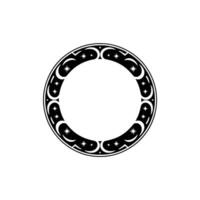 Celestial Circle Lunar Motif, Starry Ornamentation vector
