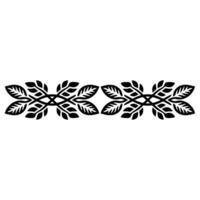 Stylized Leaf Border, Minimalist , Decorative Element vector