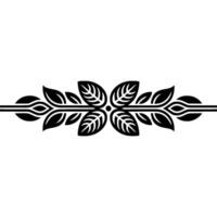Elegant Botanical Divider, Minimalist Leaf vector