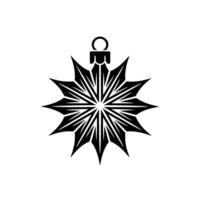 Geometric Star Ornament, Minimalist Silhouette vector