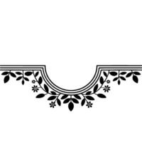 Elegant Floral Border, Vintage Element, U shape vector