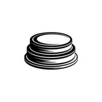 Stacked Circles, Minimalist Emblem, Modern vector